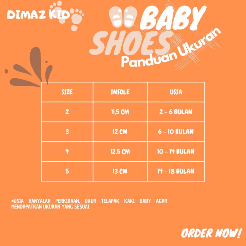 Sepatu Anak Bayi Laki Lak Perempuani 0 - 12 Bulan / Sepatu Baby Prewalker / Sepatu Kekinian Terbaru