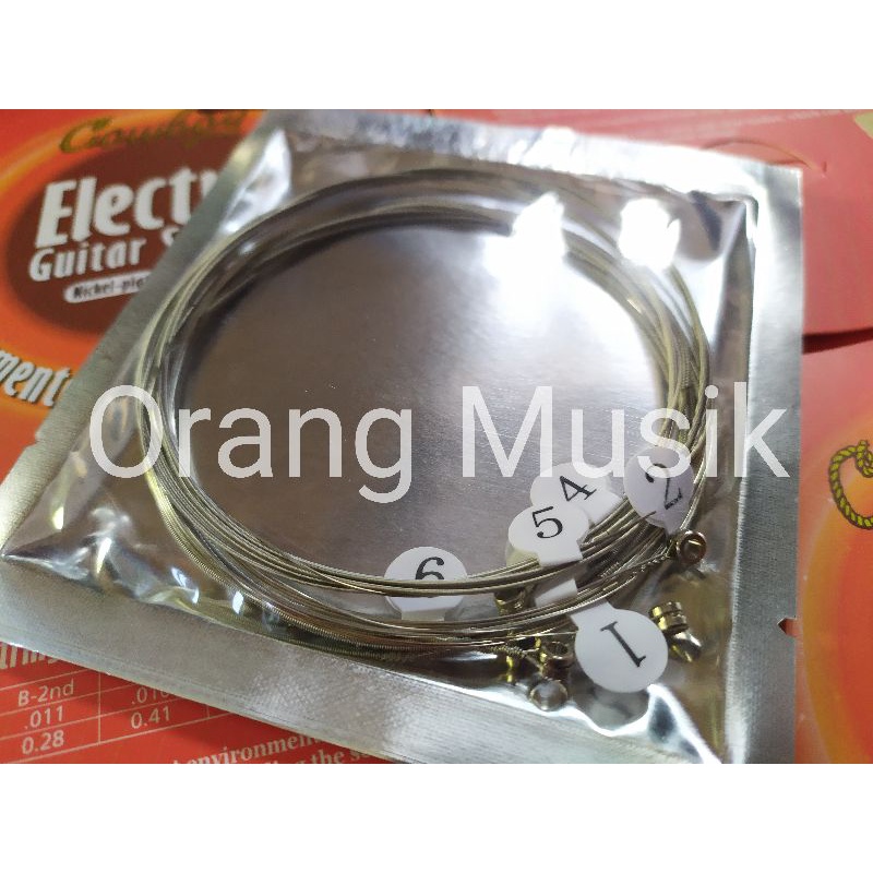 Senar Gitar Elektrik Cowboy Ukuran 09 010 Original Anti Rust Coat - Senar Cowboy Import Ukuran 0.09 0.10