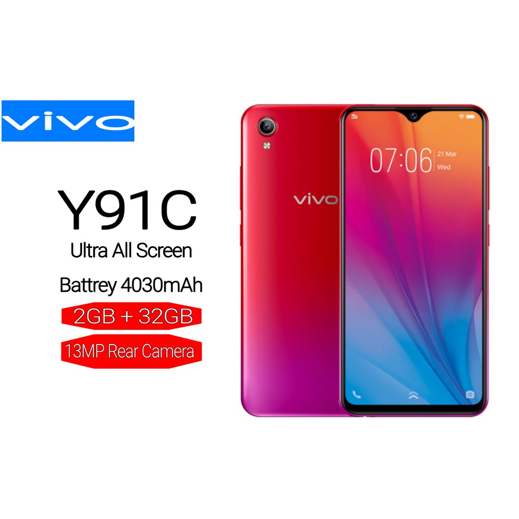 Vivo Y91c 2/32 Garansi resmi/hp vivo/vivo y91c/y91c/vivo y91c murah/vivo y91c promo/vivo y91c ram2