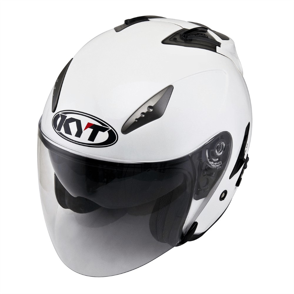 Helm KYT Galaxy Slide Flat R Solid - White-1
