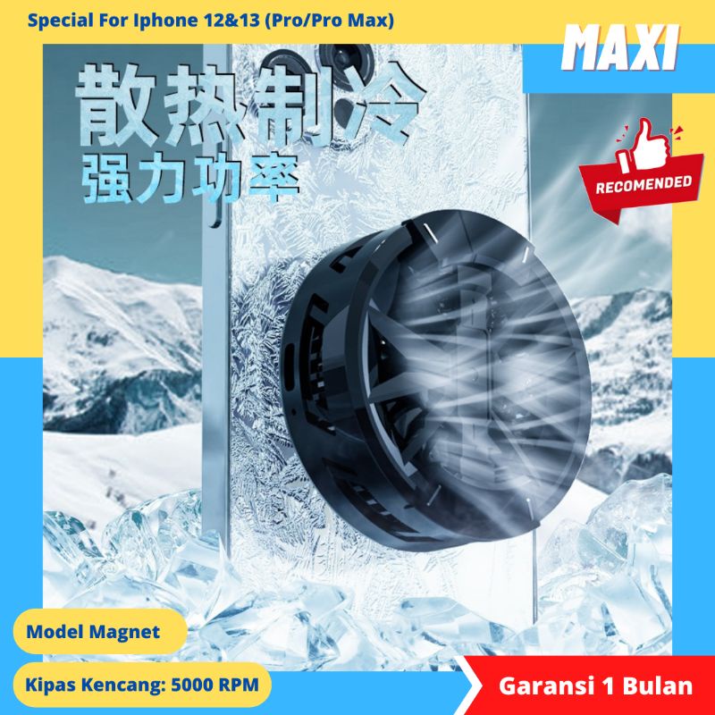 Cooling Fan Iphone Magnetic Kipas Pendingin Mesin HP Handphone 5000 RPM Cooler Pad