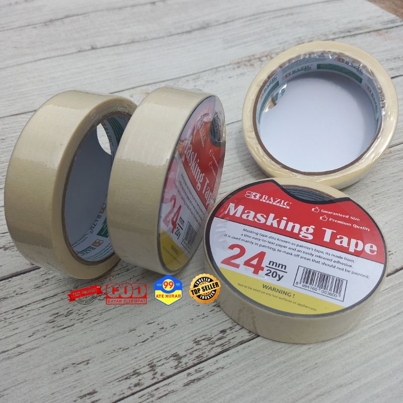 Masking Tape 1&quot;/Isolasi kertas 24mm/Isolasi Kertas/Selotip