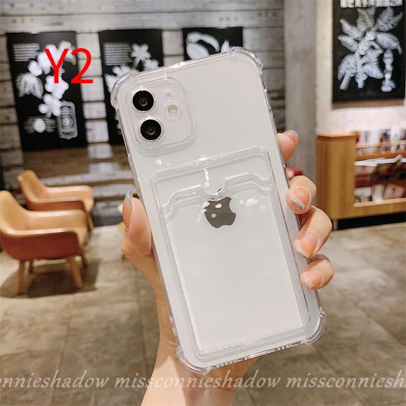 Casing Card Transparent Phone Case for Iphone 12 Pro 11Pro Max 6 6s 7 8 plus X Xr Xs Max SE 2020 Tpu Soft Case