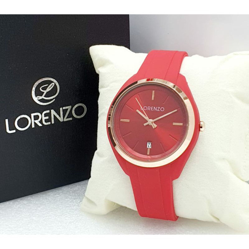 Jam Tangan Wanita/Lorenzo Original,Tali Rubber,Tanggal Aktif