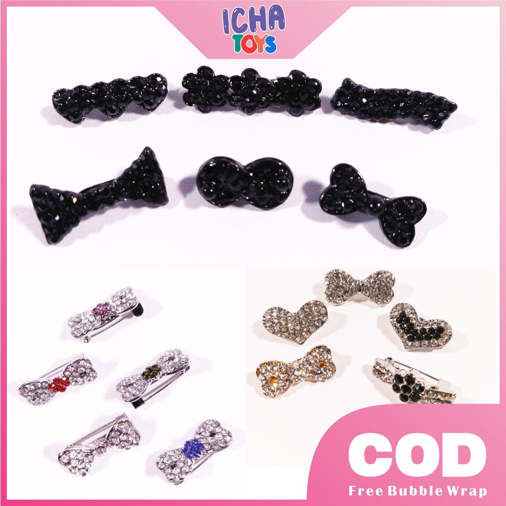 Bros Dagu Kecil Hitam / Bros Mini - Aksesoris Bros Motif Hijab