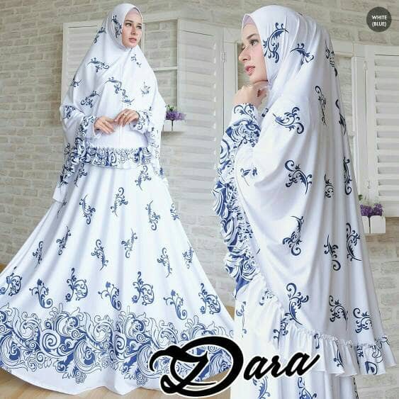 BAJU BUSANA MUSLIM GAMIS DARA SYAR'I BIRU ELEKTRIK BERGO NO PED TS