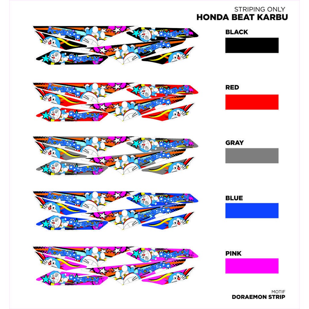 Modifikasi Motor Beat Striping Doraemon Update Tiket