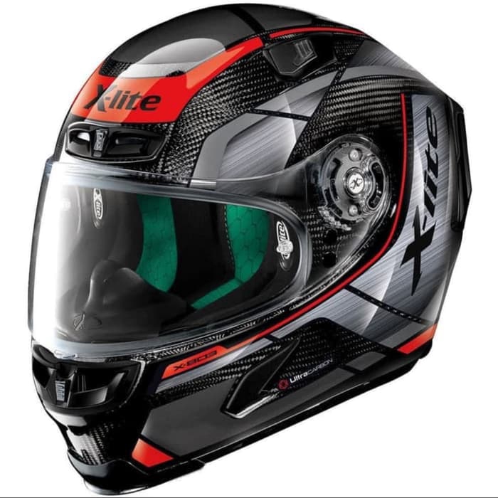 Helm Full Face XLite X803 X 803 Ultra Carbon Agile Red 48