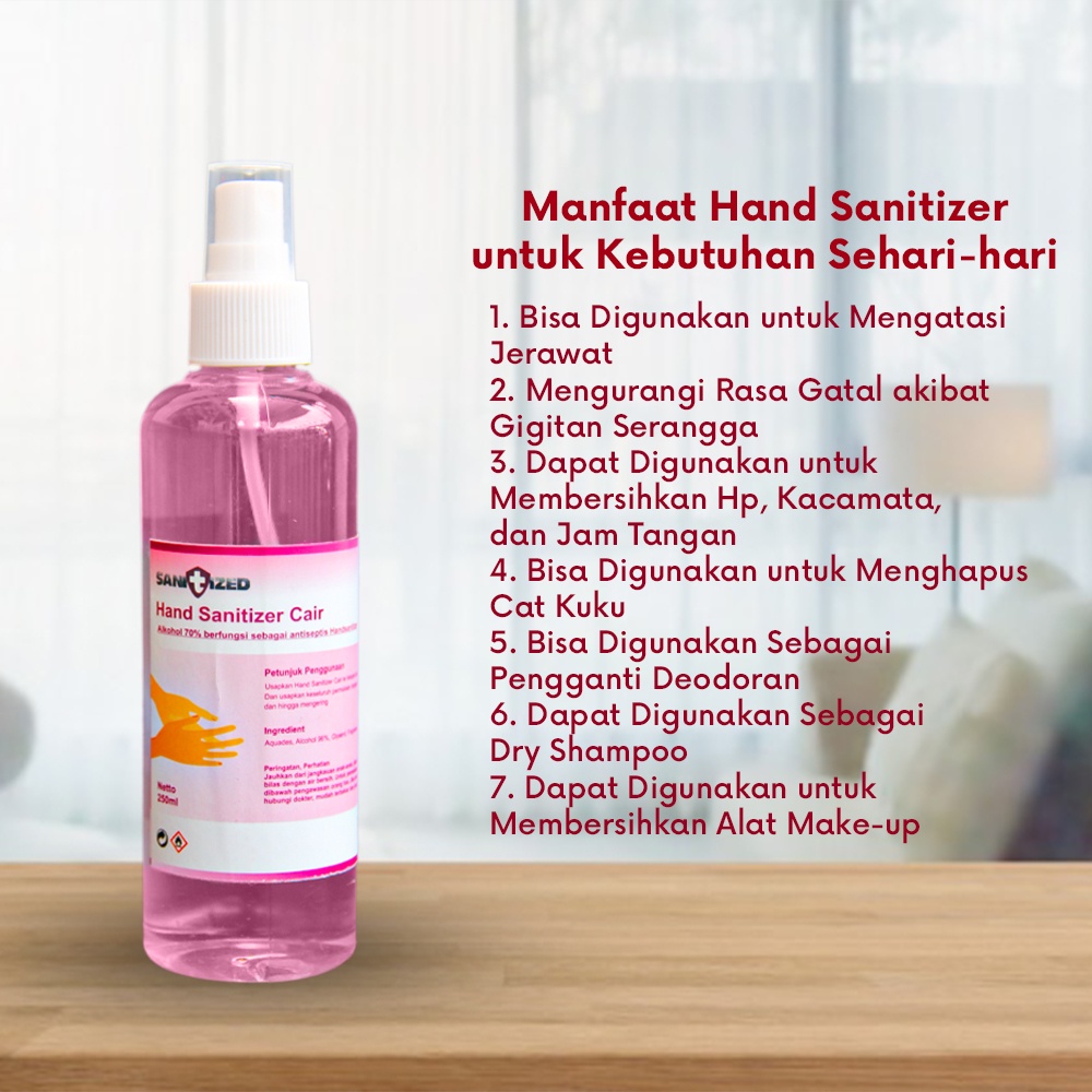 HAND SANITIZER CAIR SPRAY 250ML IZIN KEMENKES HANDSANITIZER CAIR SPRAY KEMASAN PRAKTIS READY STOCK