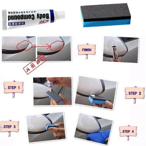 Body Compound Scratch Clear Kit / Poles Mobil / Krim Penghilang Baret Goresan Mobil / Wash &amp; Wax