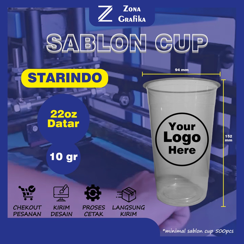 Sablon Cup STARINDO 22oz