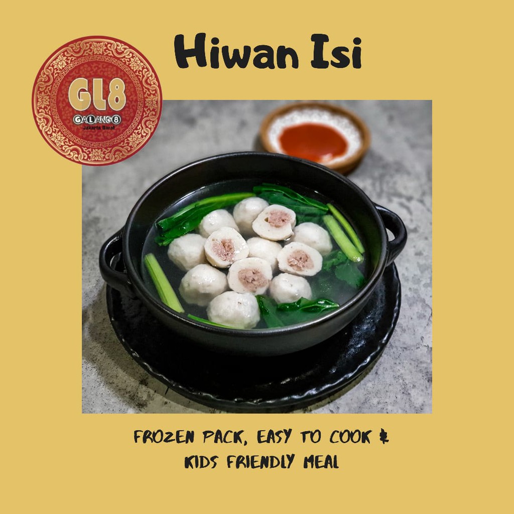 

BAKSO IKAN ISI BABI CINCANG /HIWAN (isi 10 Pcs )/ FROZEN FOOD GL8
