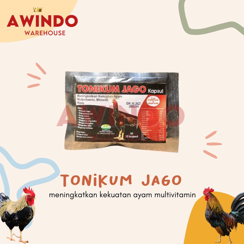 TONIKUM JAGO - Obat Vitamin Ayam Multivitamin Kekuatan Ayam Bangkok