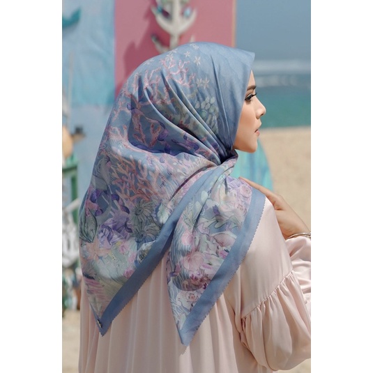 buttonscarves the little mermaid blue