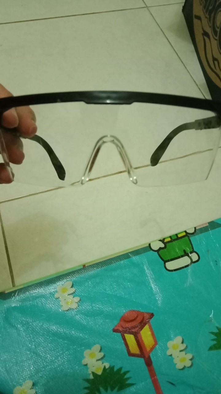 Kacamata Goggle Safety Anti Debu Pelindung Mata Bahan Import