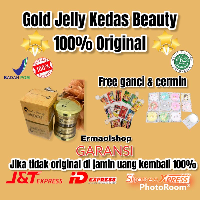 Diskon ‼️GOLD JELLY KEDAS BEAUTY ORIGINAL,kedas beauty bpoml,gold jelly kedas beauty,krim siang mala