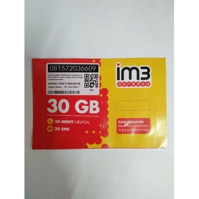 Perdana indosat 30 gb