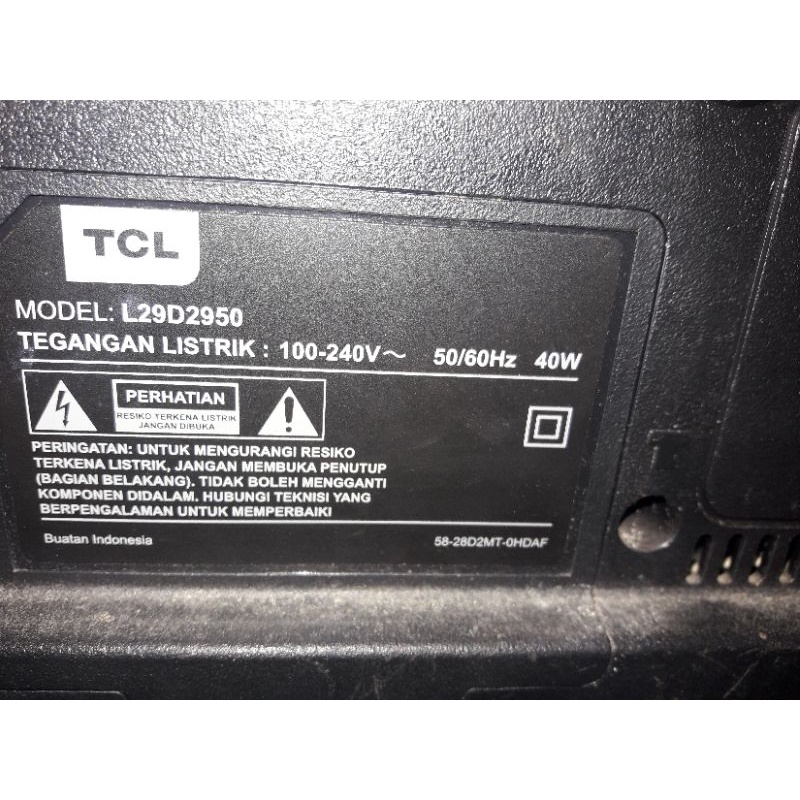Lampu Backlight BL TV TCL tipe L29D2950 eks layar error