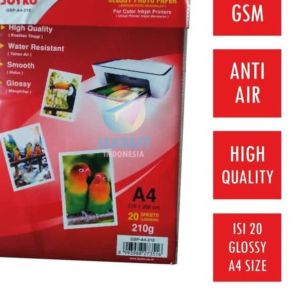 

PROMO 11.11 KODE-713 Joyko Glossy Photo Paper Kertas foto A4 210gsm GSP-A4-210