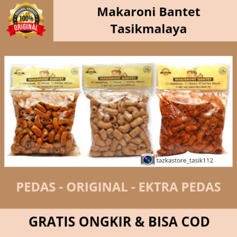 

Makaroni Bantet Tasikmalaya 100% Original - Makaroni Bantet 70 gram - Makaroni Bantet Asli dari Tasikmalaya