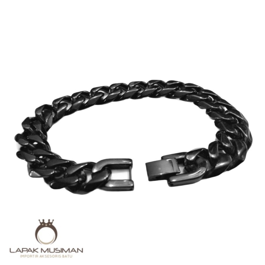 [Bayar di Tempat] Gelang Pria Rantai Titanium Asli Original Kode LM 05