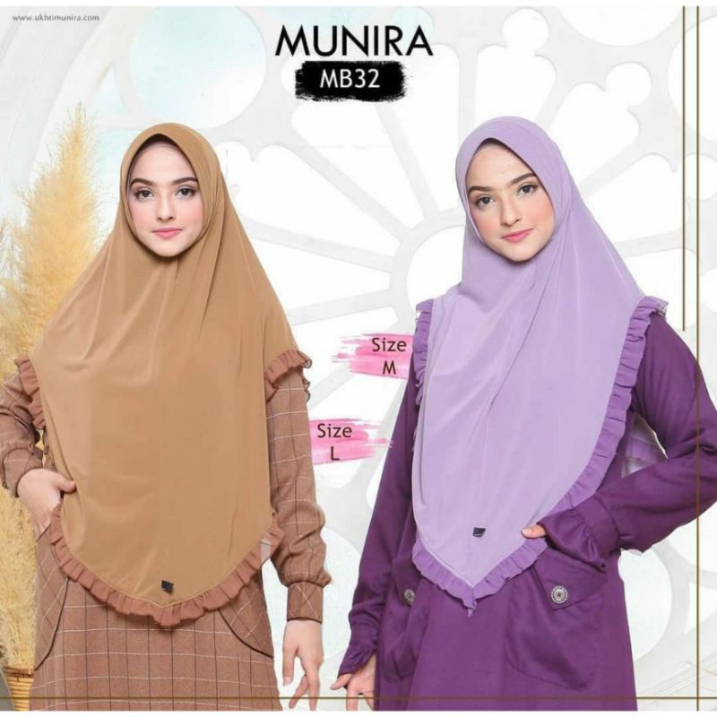 MUNIRA MB32 JILBAB JERSEY INSTAN BERGO OLAHRAGA KHIMAR JERSEY PET BUSA