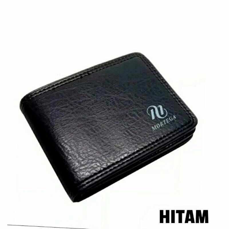 DOMPET PRIA MORTEGA KULIT SINTESTIS PU MG-001-Hitam