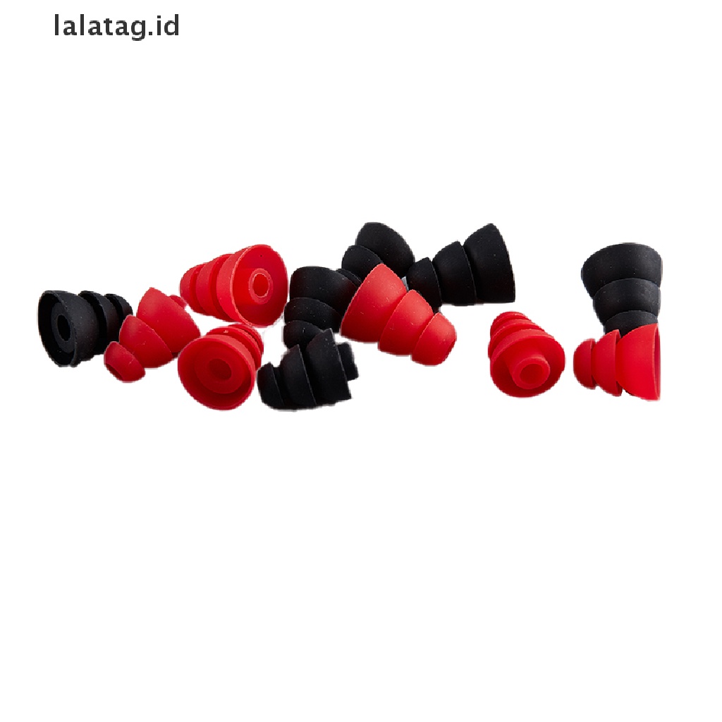 (Flyag) 6pcs Earbud Pengganti Bahan Silikon Tiga Lapis Untuk Earphone In-Ear