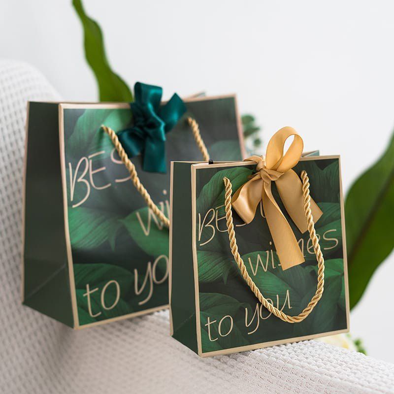 

Paper Bag Ins Best Wishes Hijau Kantong Tas/ gift Bag Hadiah