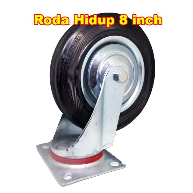 Roda Karet Hidup 8 Inch Roda Troli Hidup 8 Inch