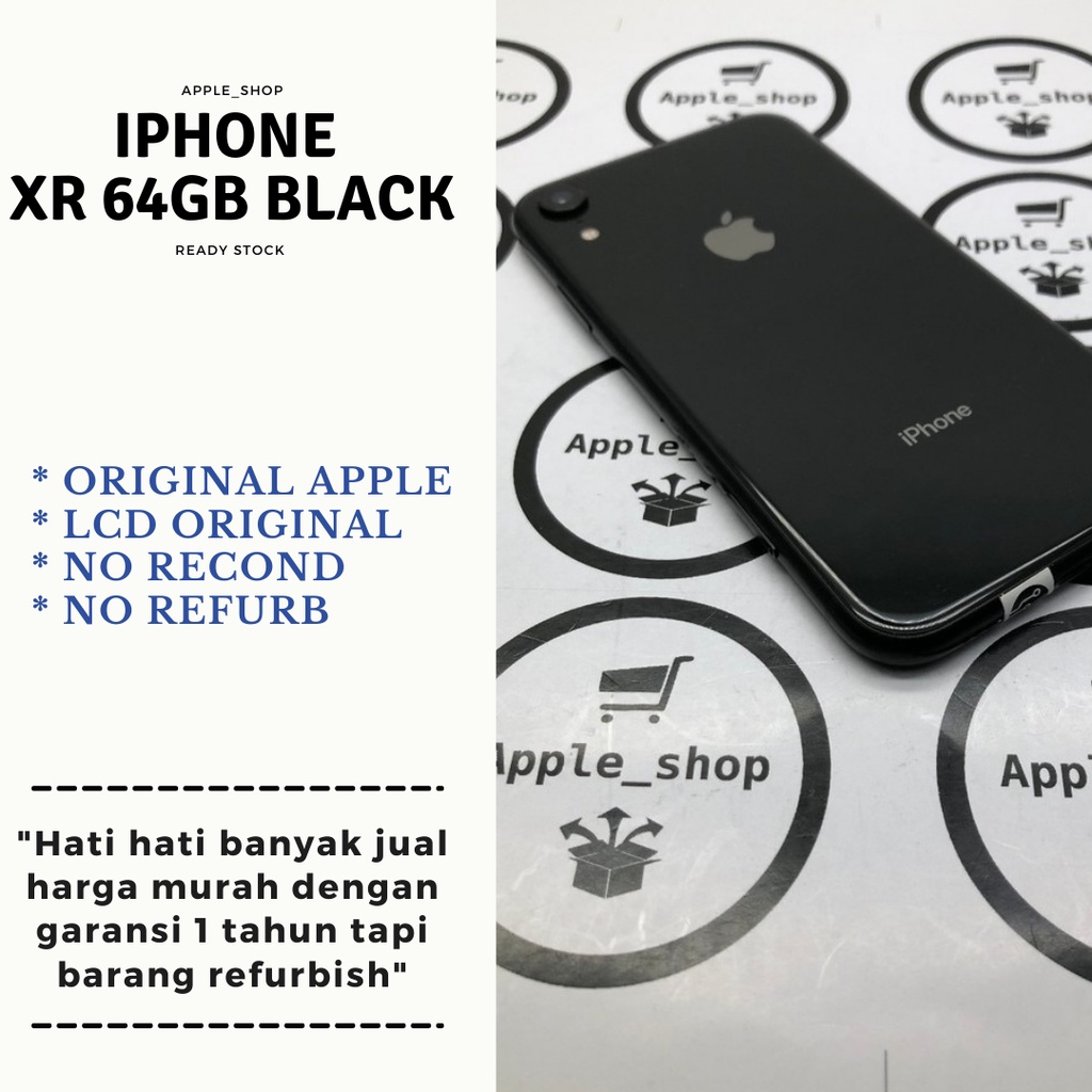 iphone xr 64gb black Lcd Original Mulus Original Bukan Refurbish / Rekondisi