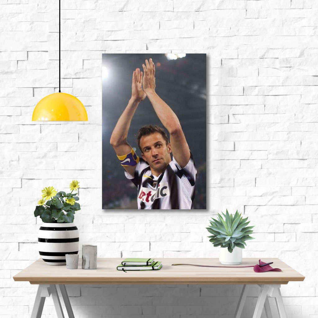 Poster kayu pajangan kamar - Alessandro Del Piero