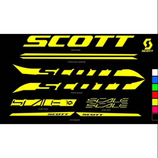 Decal sticker frame scott scale