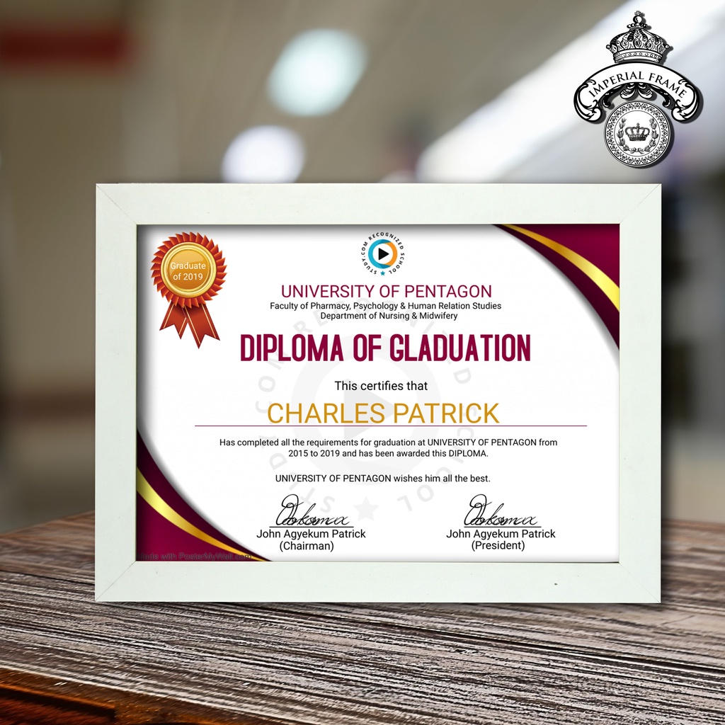 (TANPA KACA) Bingkai Frame Figura Foto Ijazah A4 ( 21x30 cm)