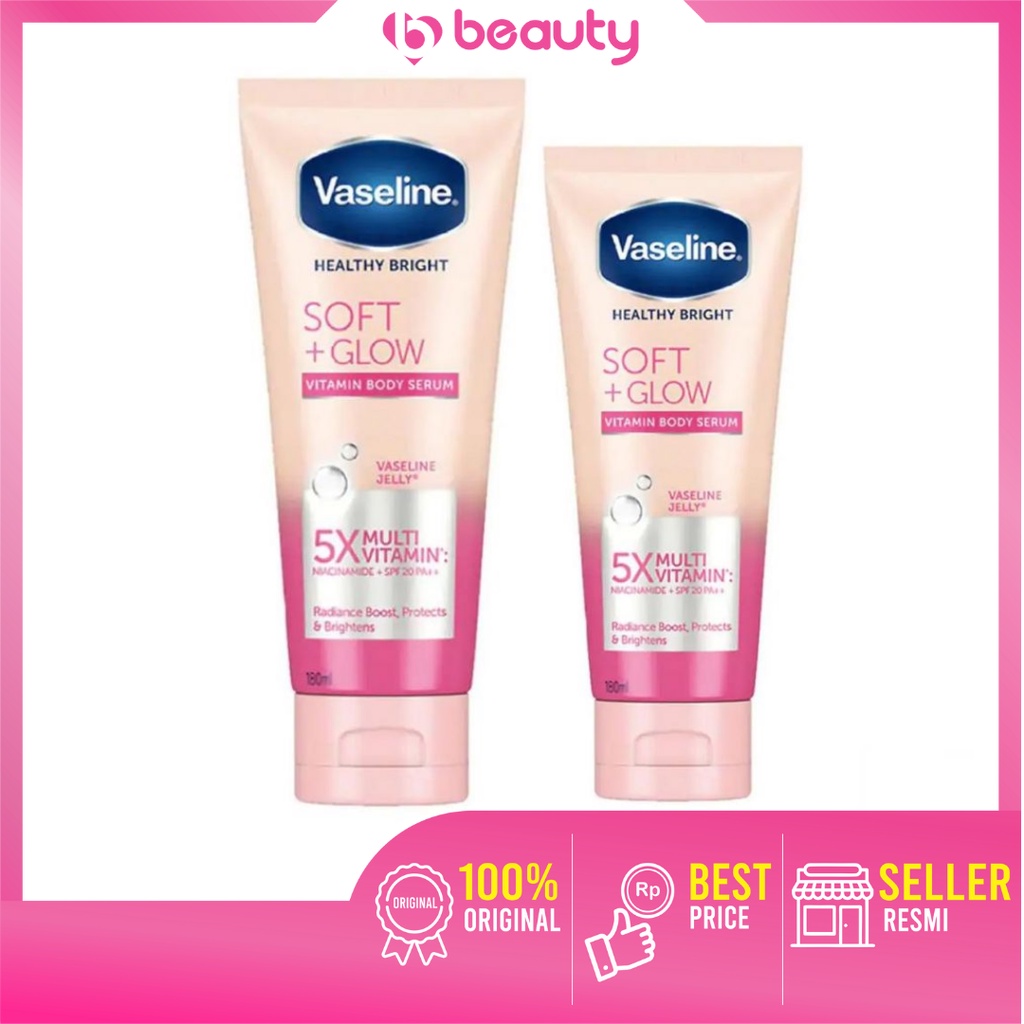 ❤ BEAUTY ❤ VASELINE Body Serum Healthy Bright Vitamin Soft Glow 100 mL / 180 ml / Serum Kulit, Serum