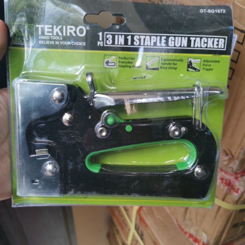 staples tembak 3 in 1 Tekiro stapler jok gun tacker steples gun staple jok