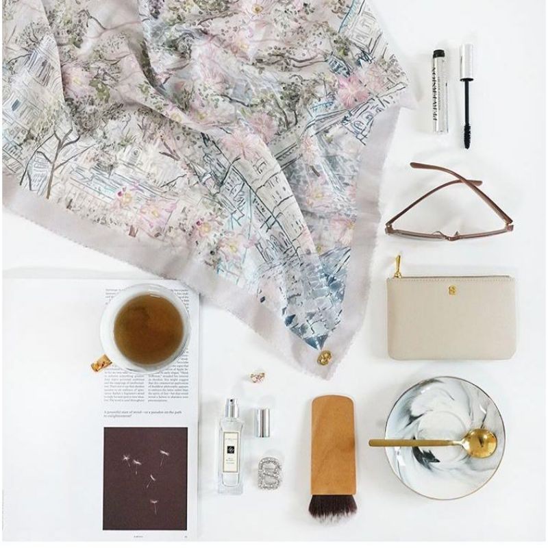 Preloved Buttonscarves British ASH (grey)