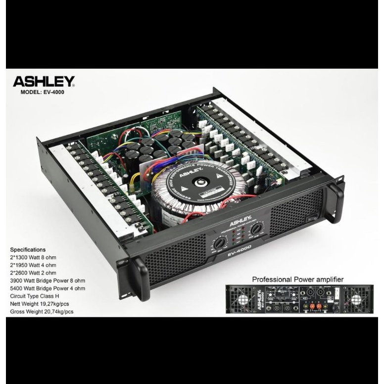 Power amplifier ashley ev4000 ev 4000 garansi original