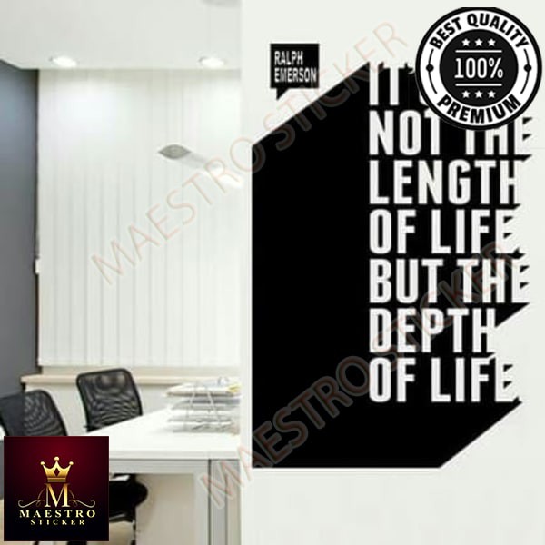 

M.STICKER Stiker It's Not The Length Sticker Kaca Dingding Rumah Kantor