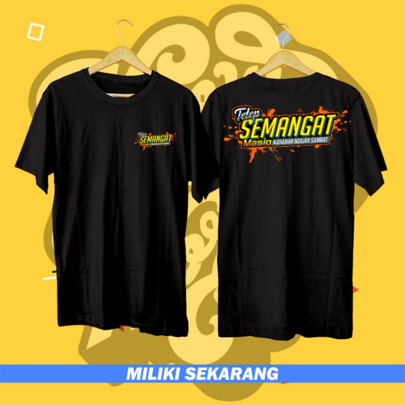 Baju Kaos Sandangan Santri Motif Tetap Semangat Ukuran S M L dan XL Lengan Panjang Wanita Salafi Sal