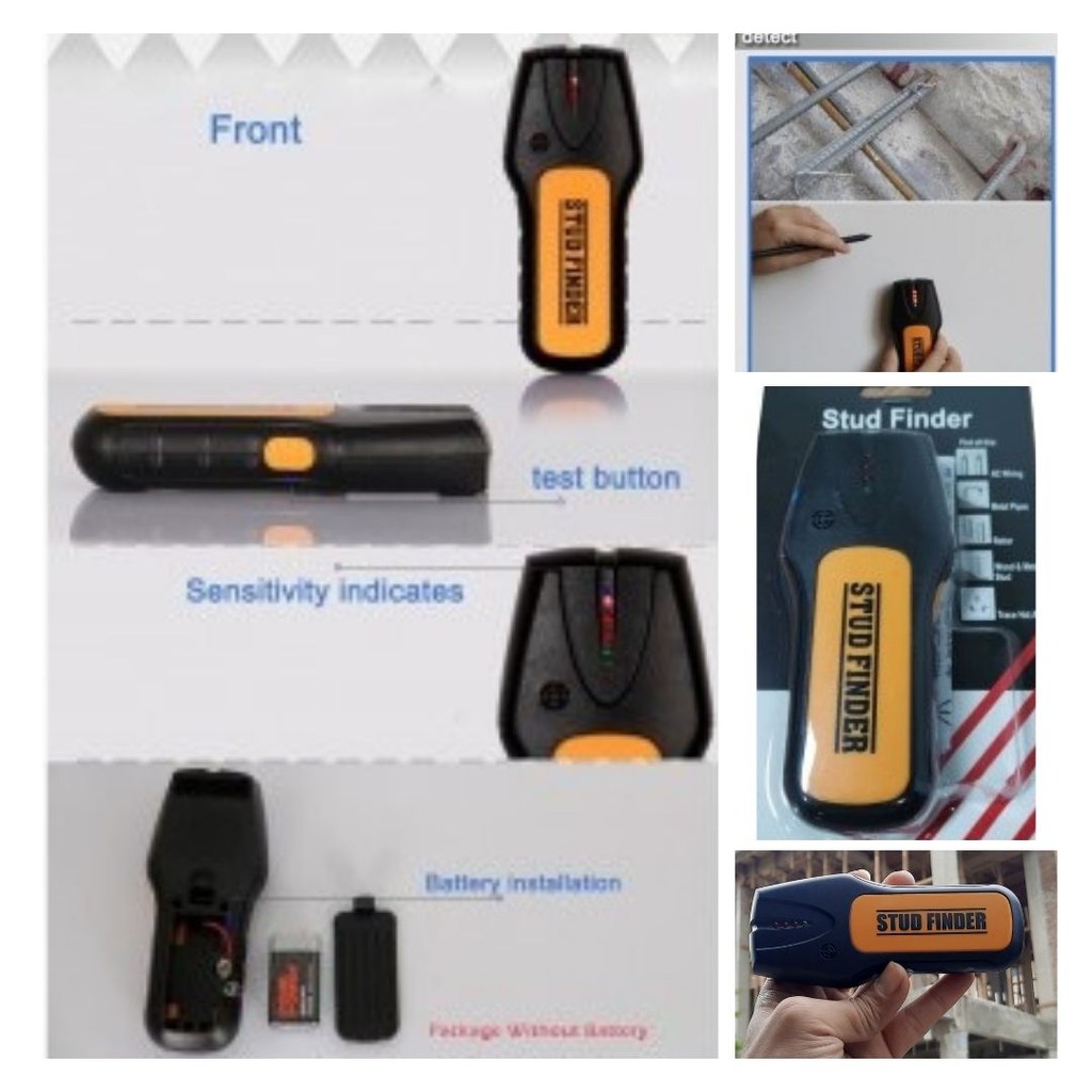 Metal Detektor Alat Deteksi Besi Kabel Besi Stud Finder Wall Scanner 111147