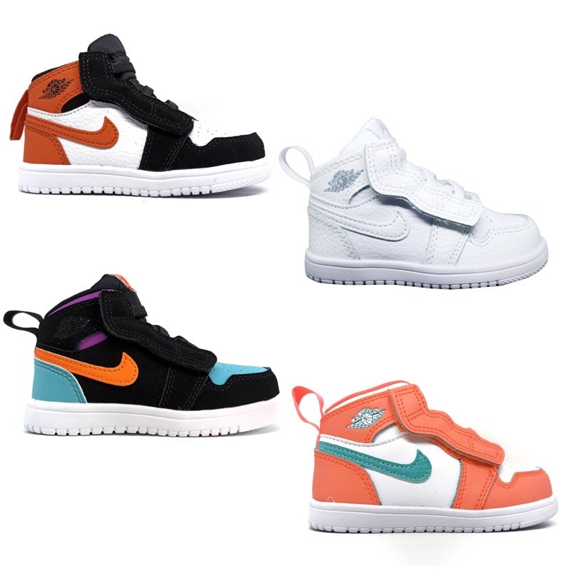 AJ1 Mid with Velcro | Sepatu Nike Jordan | Sepatu Anak