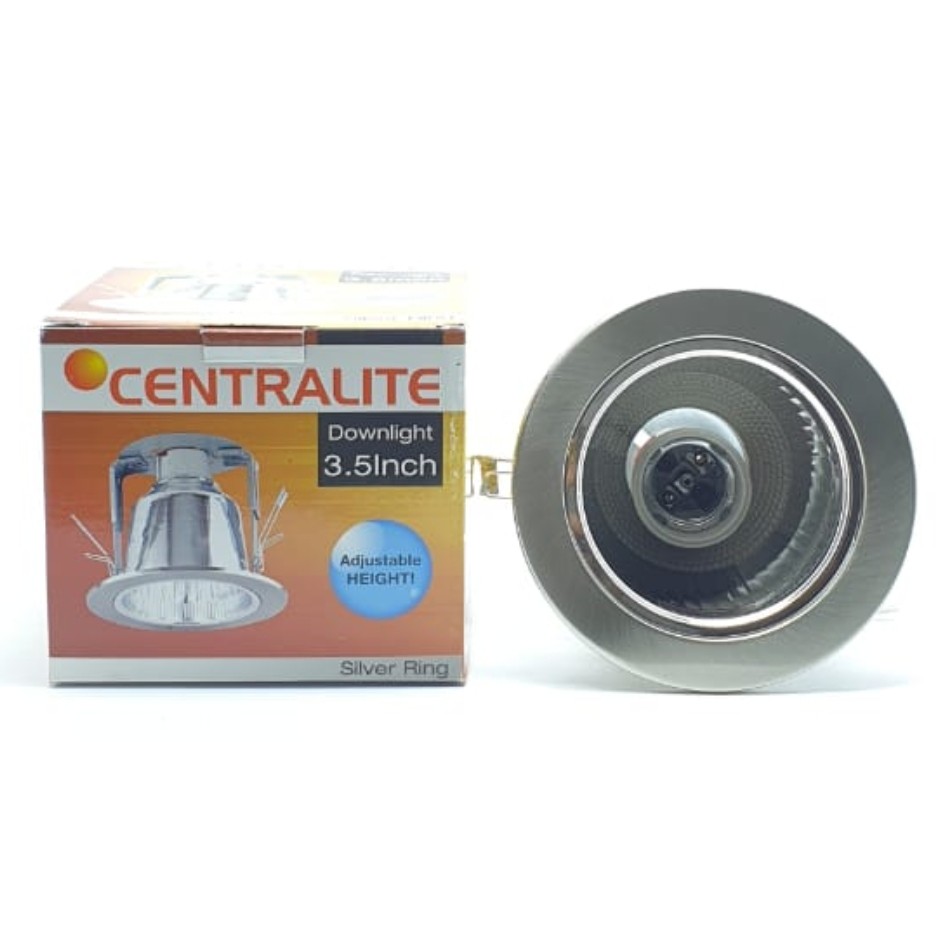 CTL DL 3,5&quot; Inch SILVER Down Light  3,5&quot; 2 Kaki (Bisa Stel) Fiting Rumah Lampu Led Kualitas Bagus