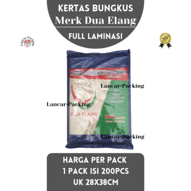 Kertas minyak ( Dua Elang) / kertas pembungkus nasi / kertas nasi coklat