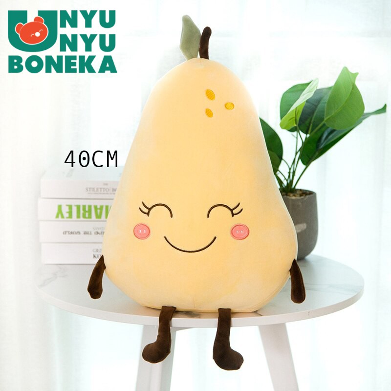 Bantal Buah pear plush import  non alpukat strobery boneka