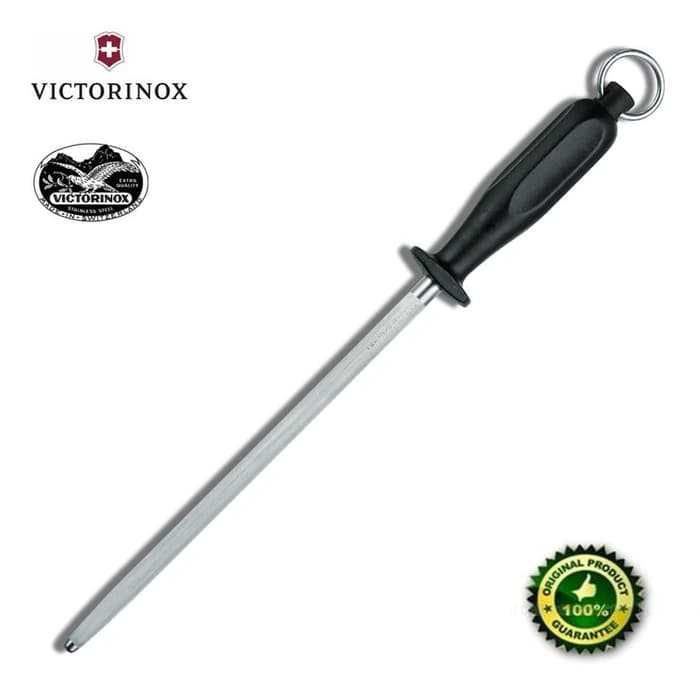 Pengasah pisau / sharpening steel victorinox stell 7 original 7.8003