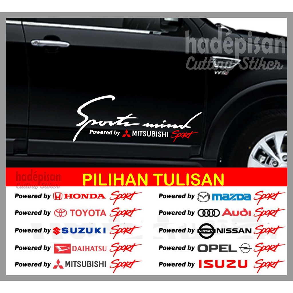 Stiker Mobil Cutting Sticker Kap Pintu Mobil Sport Mind Shopee