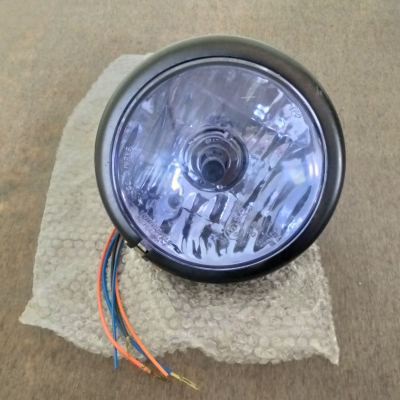LAMPU HEADLAMP PESEK, REFLEKTOR PESEK HD H4 AUTOPAL JUTE HITAM KACA BENING BAGUS