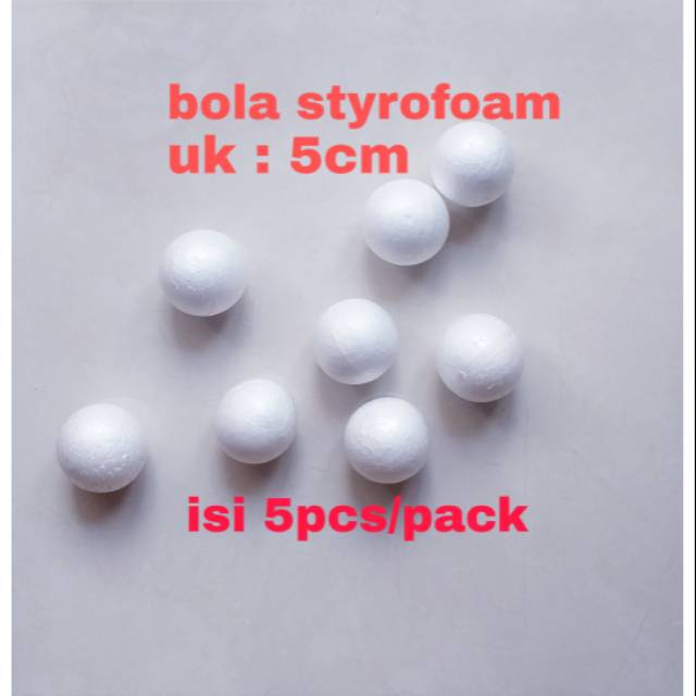 BOLA GABUS/STYROFOAM BALL 5cm
