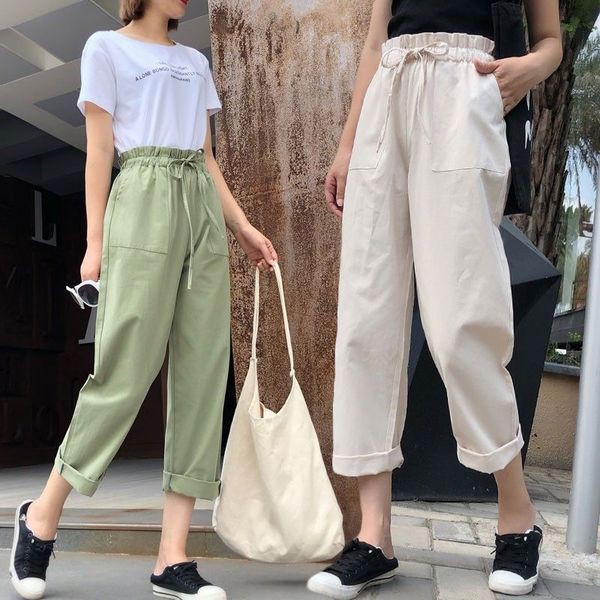 A028 Big Size High Waist Celana  Wanita  Jumbo Baggy  Pants 